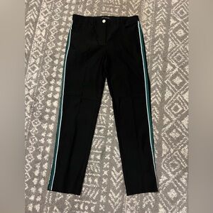 Zac & Rachel Black Pants with Green stripe Accent size 8 (Q121)